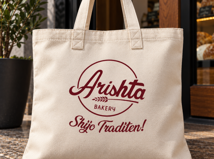 arishta bakery tote at entrance