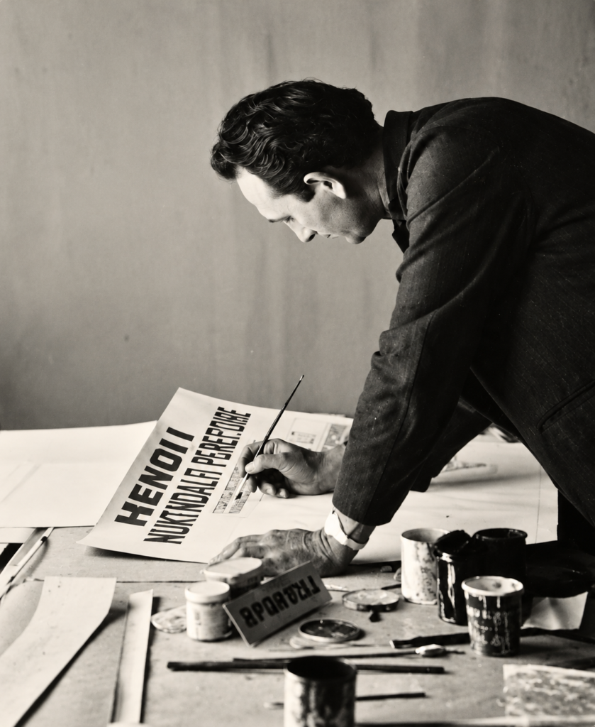 vintage sign painter at work (1)